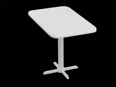 Rectangular Table Low-poly 3D model