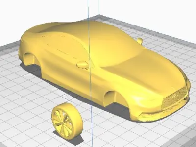 3D printable solid car 3D print model