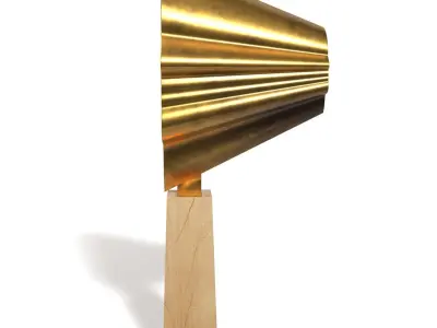 Cast Bronze Modern Silhouette Head sculpture PBR 3D model