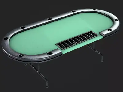 Poker Table Low-poly 3D model