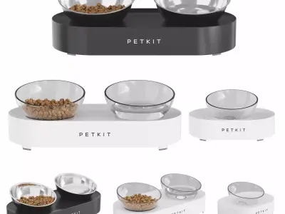 Pet food bowl Low-poly 3D model