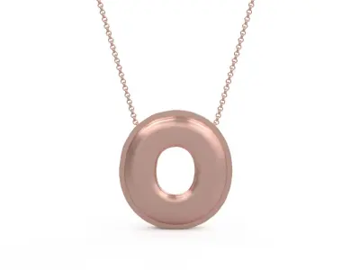 Model 1198 O Initial Letters Charm Balloon 20mm 3D print model