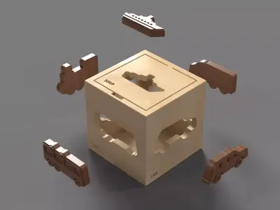 Puzzle Box traspostation 3D print model