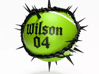 Wilson Tennis Ball Thorn toy 3D print model