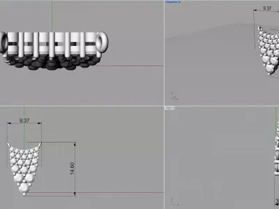 Jewelry Necklace 3D Model   Ready for Casting 3D print model