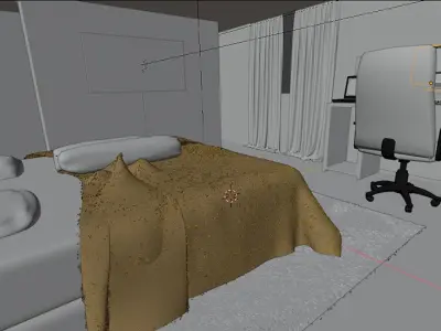 The Simple Room of an Animator Free low-poly 3D model