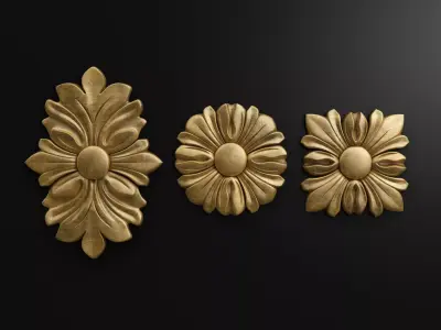 Carved rosette 3D model