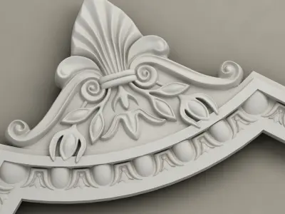 Molding with corner elements Harmony M125 3D model