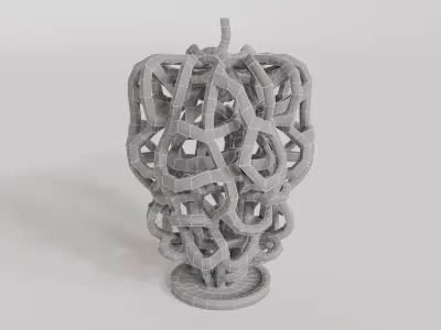 Interior decoration grapes art sculpture Low-poly 3D model