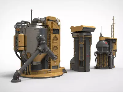sci-fi storage tank 2 3D model