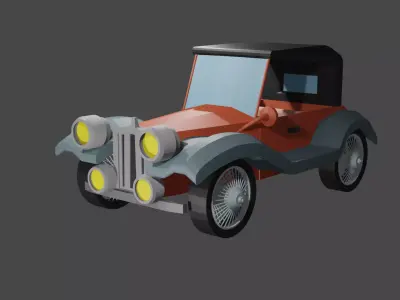 vintage car Low-poly 3D model purchase