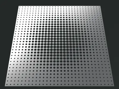 Perforated panel 3D Model Collection