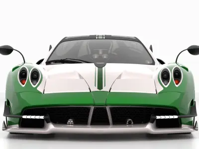 CAR - PAGANI HUAYRA WITH INTERIOR Low-poly 3D model