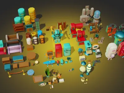 Low Poly Ultimate Asset Pack- 2 Low-poly 3D model