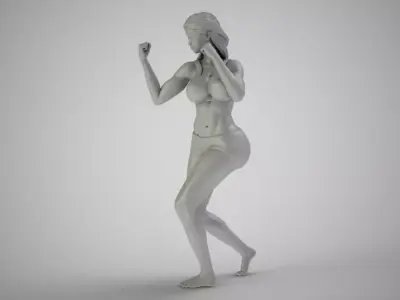 Boxer Girl 3D print model