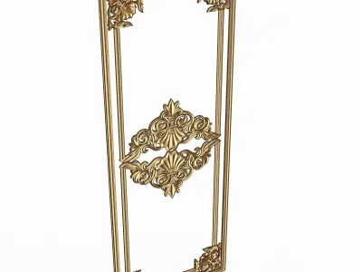 Boiserie Carved Decoration Panel 09 Low-poly 3D model