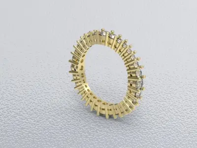 Eternity-diamond-ring 3D print model