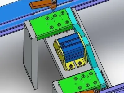 Clappers positioning structure 3D model