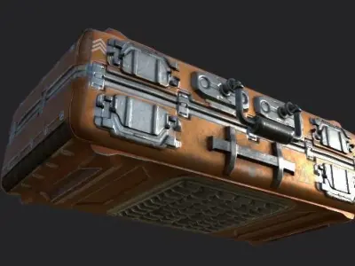 SciFi Case Low-poly 3D model Free low-poly 3D model