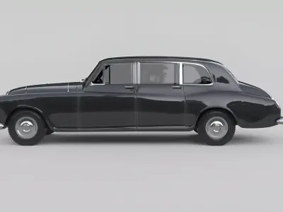 Generic 1950s Luxury Sedan 3D Model Low-poly 3D model