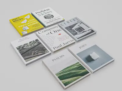 Set of Books Low-poly 3D model