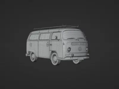 Volkswagen Transporter T2 1971 3D model 3D model