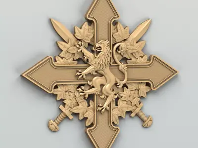 Coat of arms decorative 010 3D model