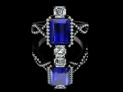 Fashion ring 2 3D print model
