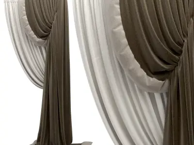 Curtains curtain designs for living room 3D model