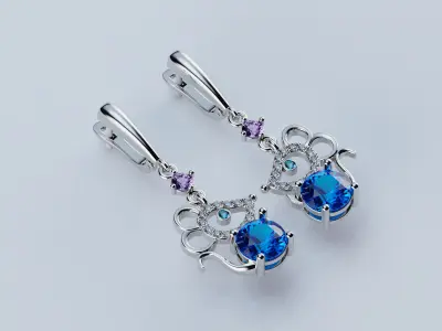 Earrings Mause 3D print model