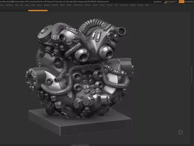 Modern Abstract robotic sculpture 3d print model 126 3D print model