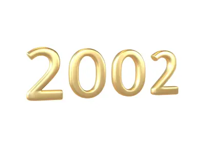 Year Number 2002 v1 002 Low-poly 3D model