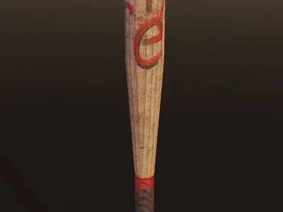 Baseball bat pbr game ready Low-poly 3D model