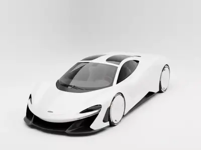 McLaren W1 Inspired Next-Generation Hypercar Low-poly 3D model