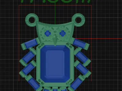 owl pendant 3D print model