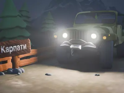 Casual style jeep 3D model 3D model
