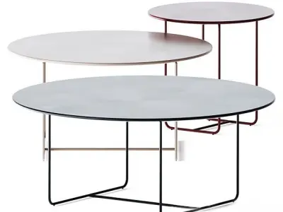 Metal Round Coffee Table Free 3D model