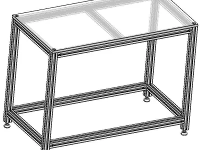Bosch rexroth extruded profile work table 1200x600 mm h900mm 3D model