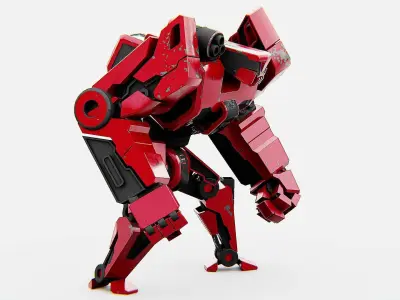 COMBAT DROID XARA  Rigged for Unreal Engine - Unity - MIXAMO 3D model