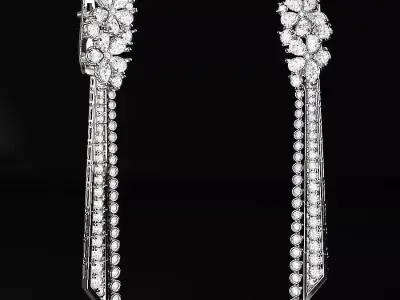 Luxury Diamond Earings 3D print model