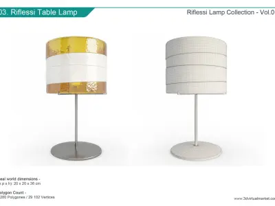 Riflessi Lamps Collection Av Mazzega 3D model