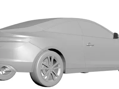City silver car 3D model