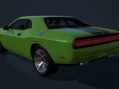 Dodge Challenger 2009 Low-poly 3D model