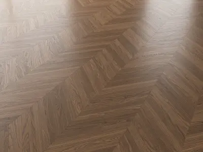  Parquet Oak Black Walnut Brushed set 1 3D model