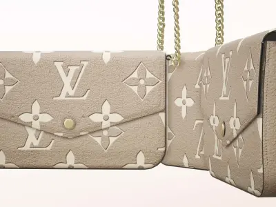 Woman Handbag Louis Vuitton Low-poly 3D model