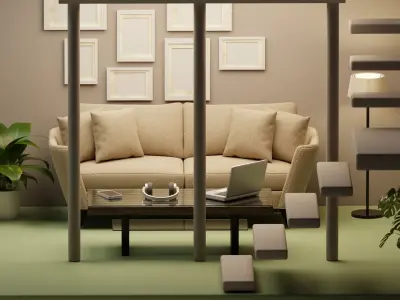 Apartment interior design 3D model