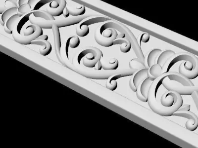 Central decor ornament for furniture 3D model 394