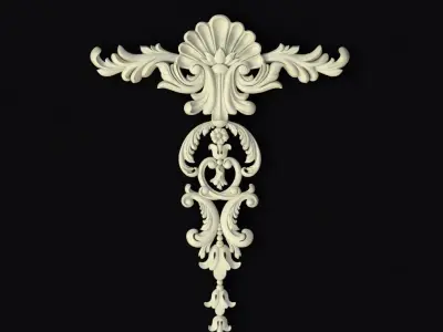 Central decor ornament for furniture 3D model 829