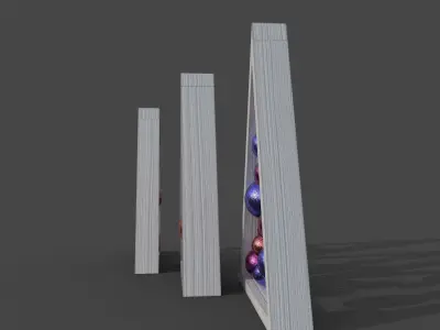 Triagular Christmas Trees 3D model