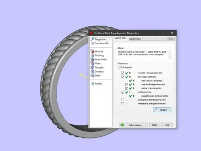 Wedding Ring 3D print model 13
